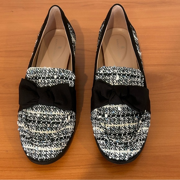 Bandolino Black and White Tweed Loafers - Picture 2 of 14